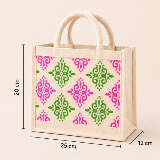 White Loop Butterfly Tote Bag