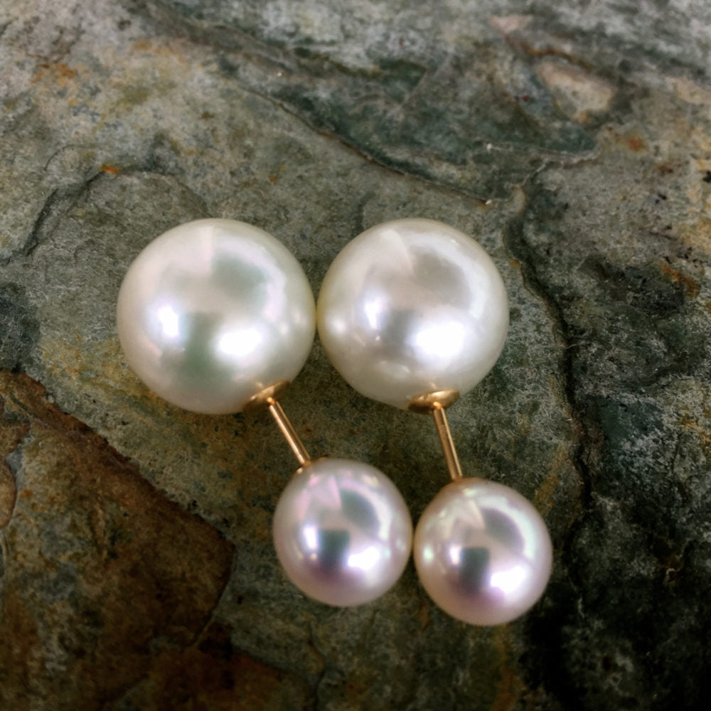 Front Back Pearl Stud Earring