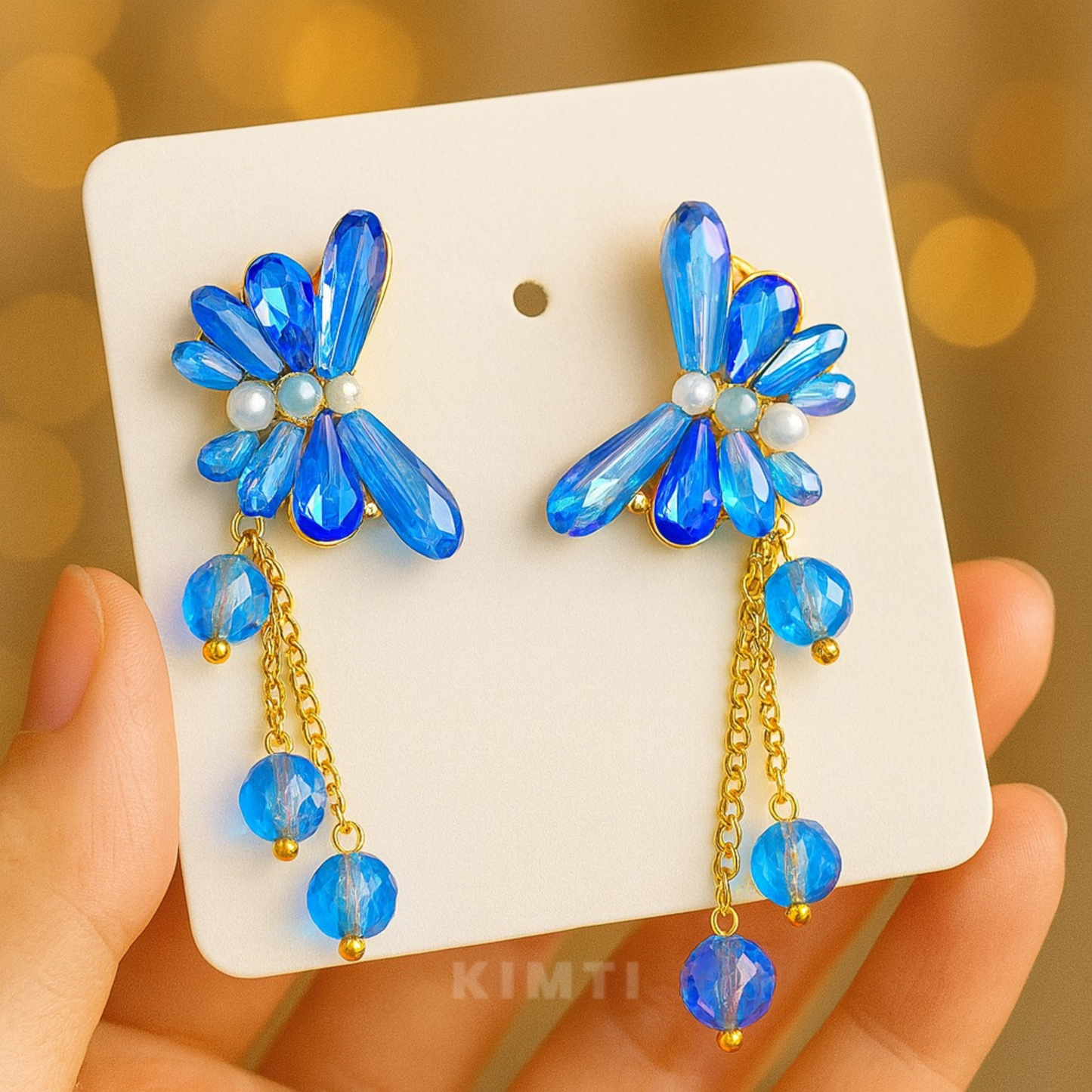 Blue Aurora Floral Earrings