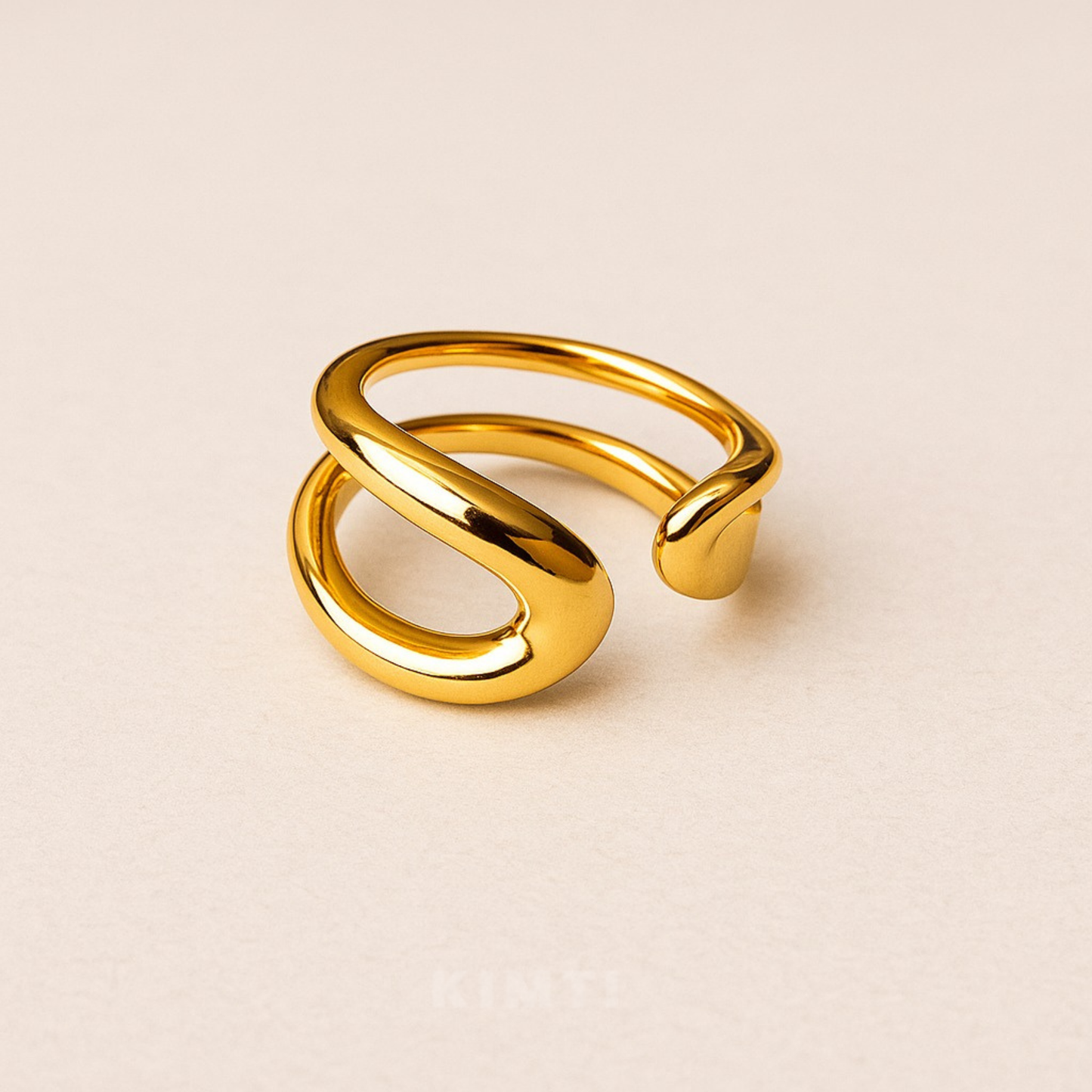 18K Gold Plated Luvia Spiral Ring for Women