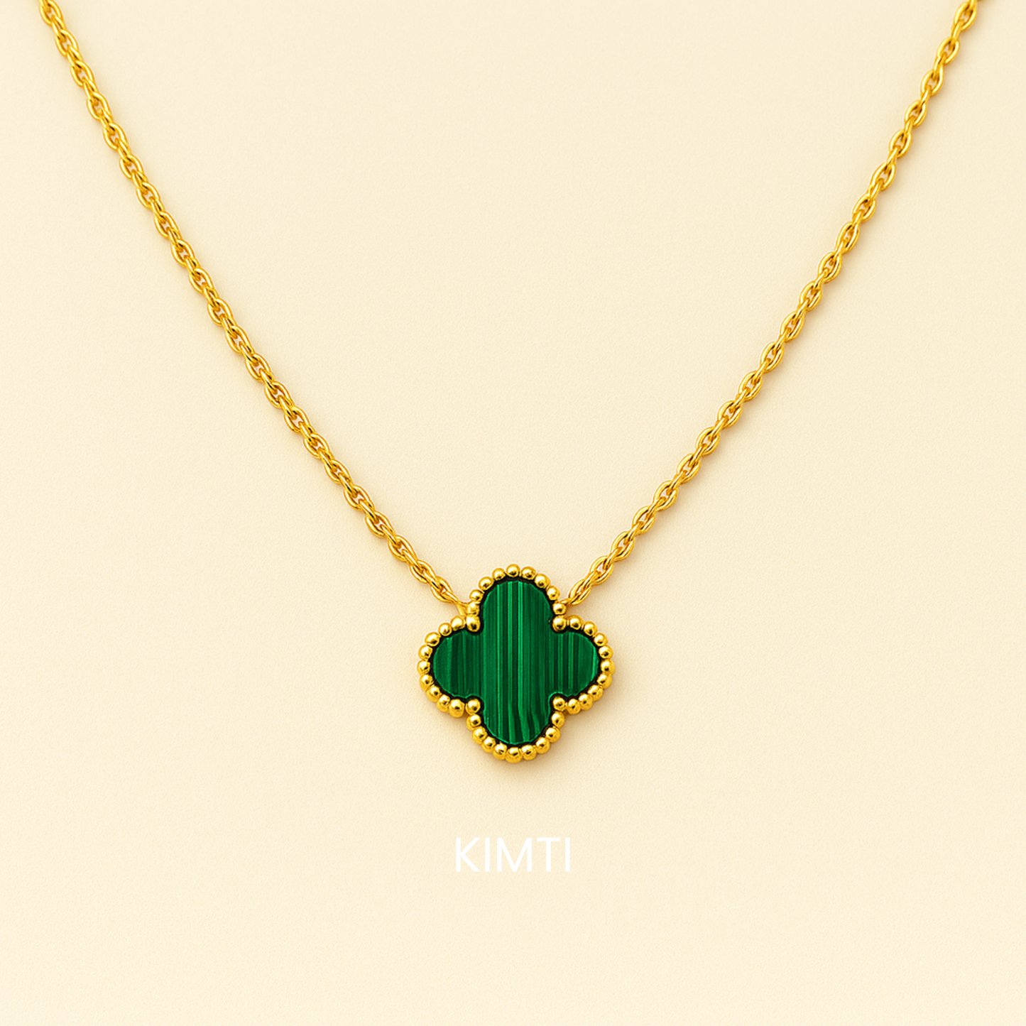Green Pandant Flower Necklace