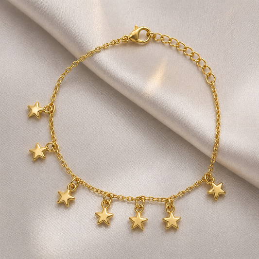 18K Gold Plated Twinkle Star Chain Bracelet