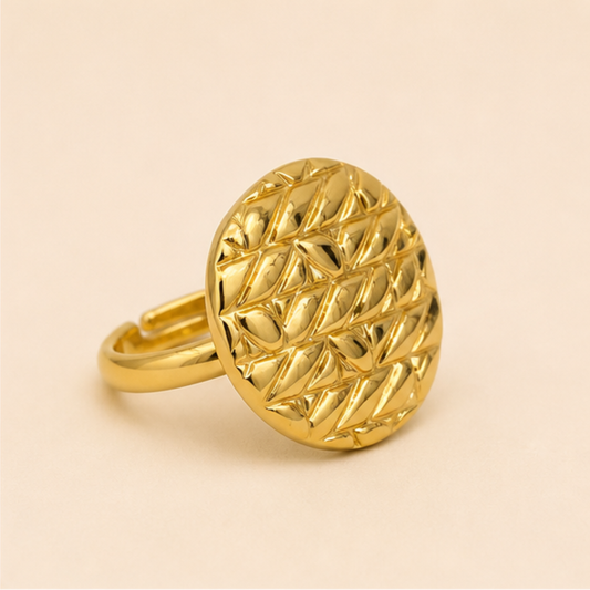 18K Gold Plated Soft Structure Ring