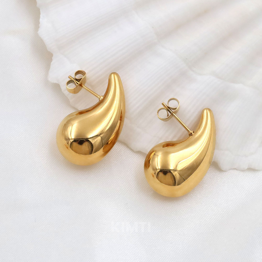Tear Drop Golden Earring - Just Rs. 49