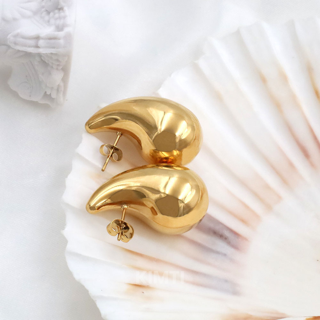 Tear Drop Golden Earring - Just Rs. 49