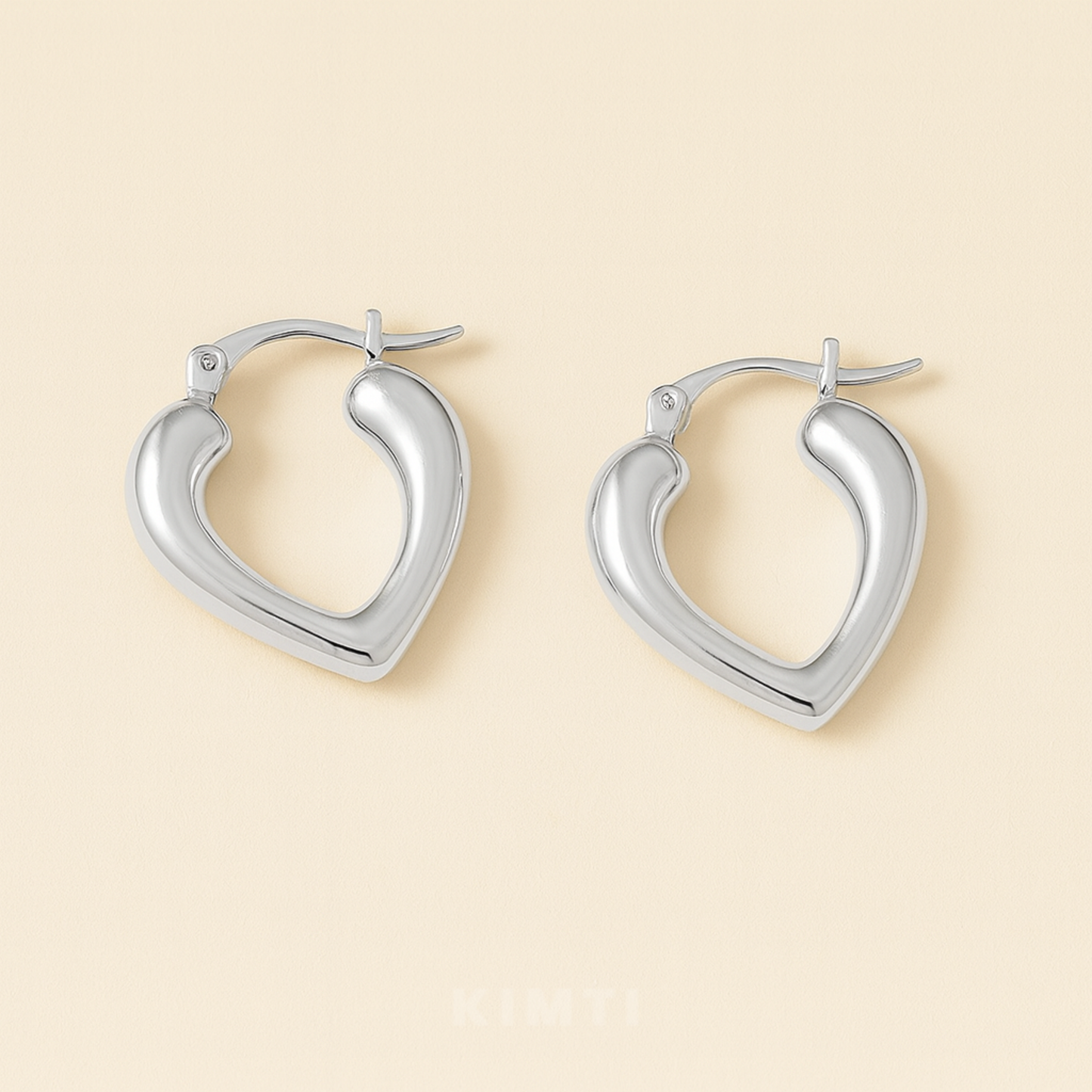 Anti-Tarnish Valentine Heart Silver Earrings