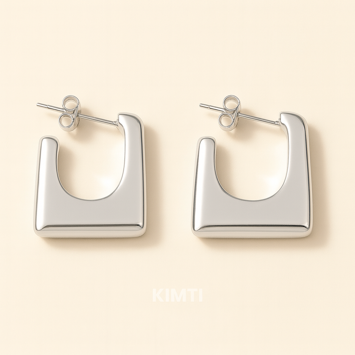 Anti-Tarnish Retro Chunky Square Earrings