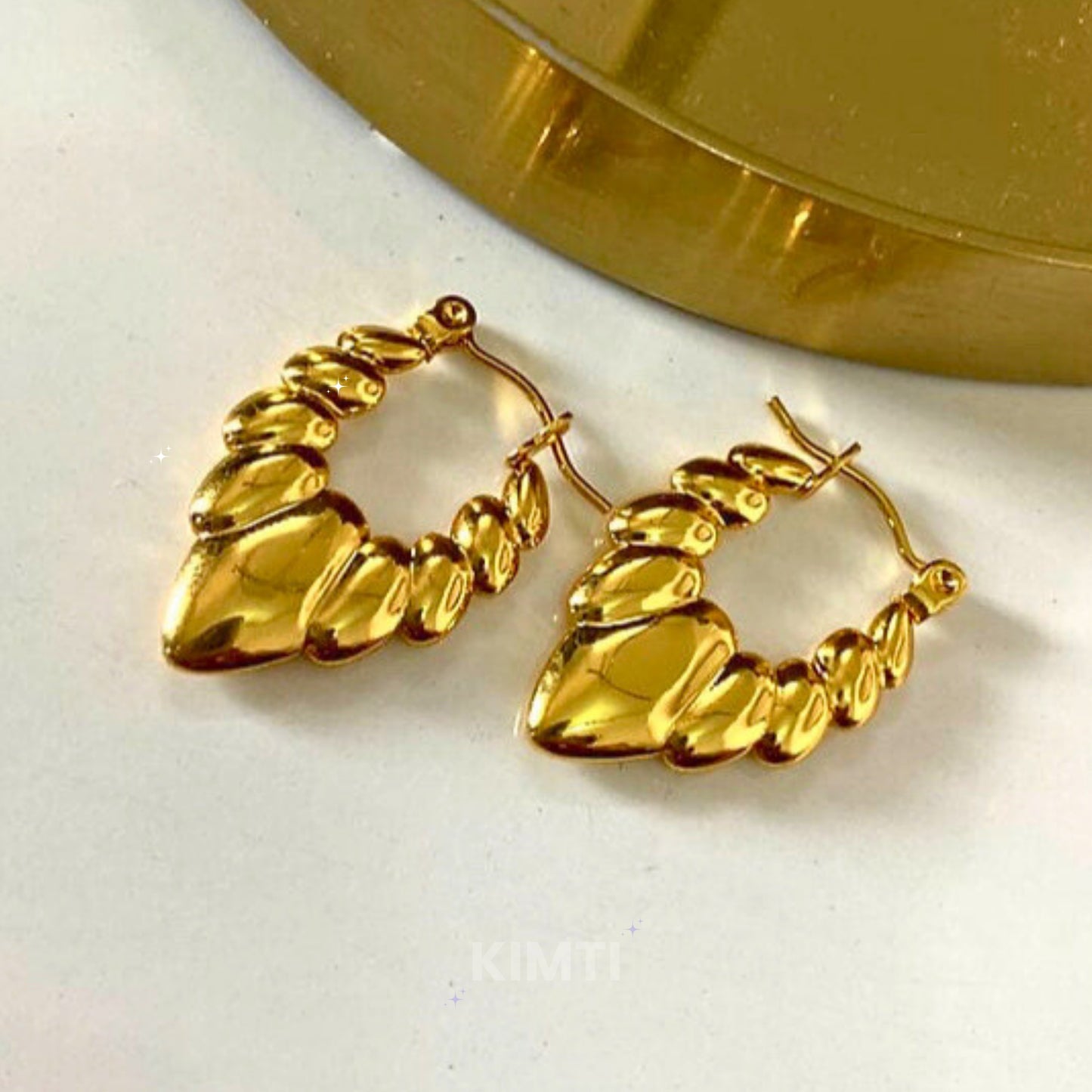 18K Gold Plated Golden Hoops Anti Tarnish Earring