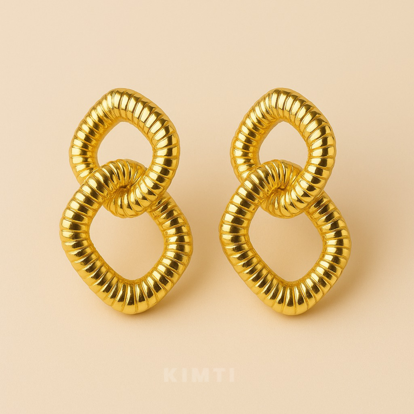 18K Gold Plated Square Loop Hoops