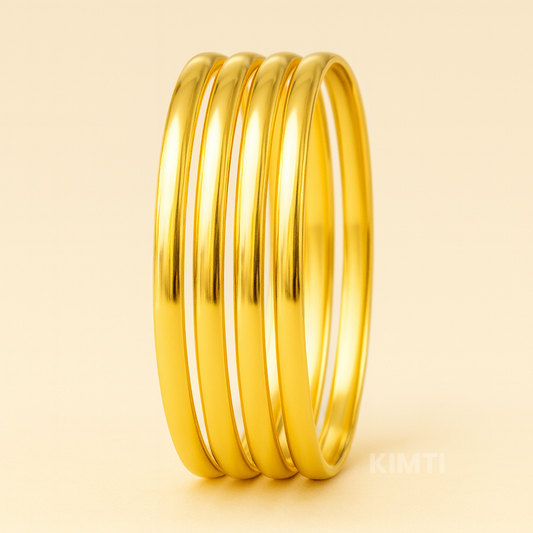 18k Gold Plated Bond Pure Grace Anti Tarnish Bangles ( Size2.4, 2.6 ,2.8 )