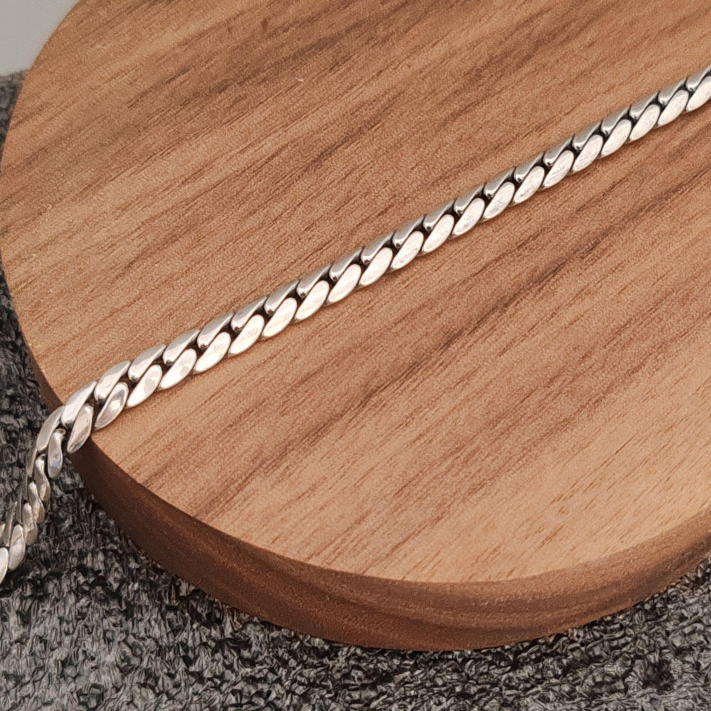 Men - Silver Cuban Link Bracelet