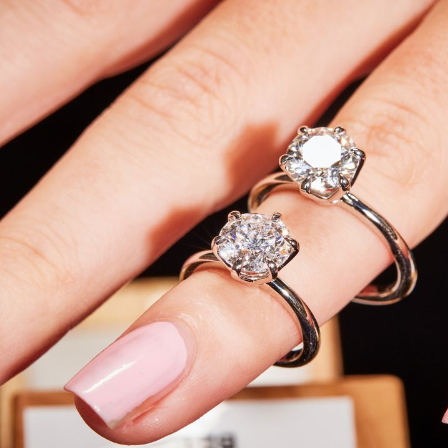 Classic Round Cut Solitaire Ring Silver Finish