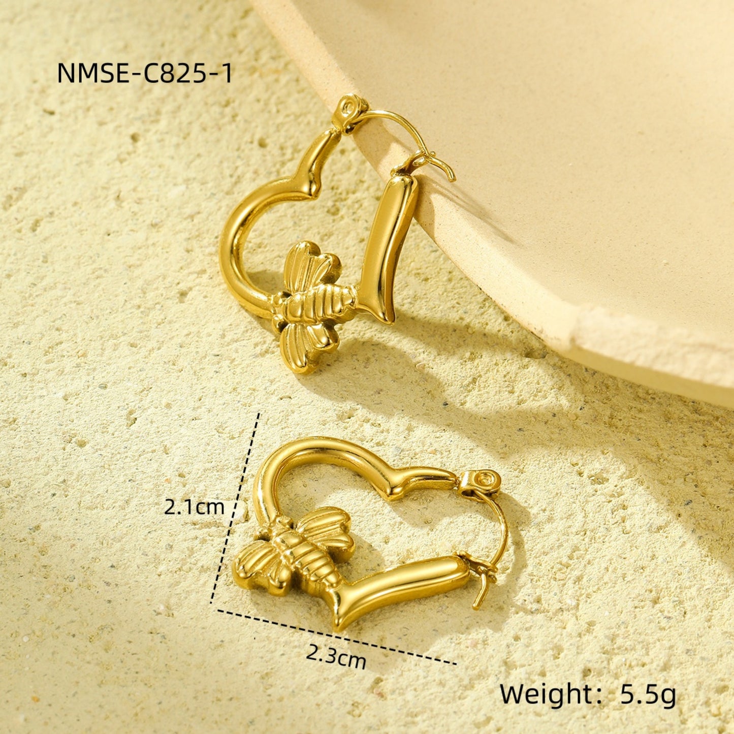 18K Gold Plated Share Falcon Hoop Anti Tarnish Earring