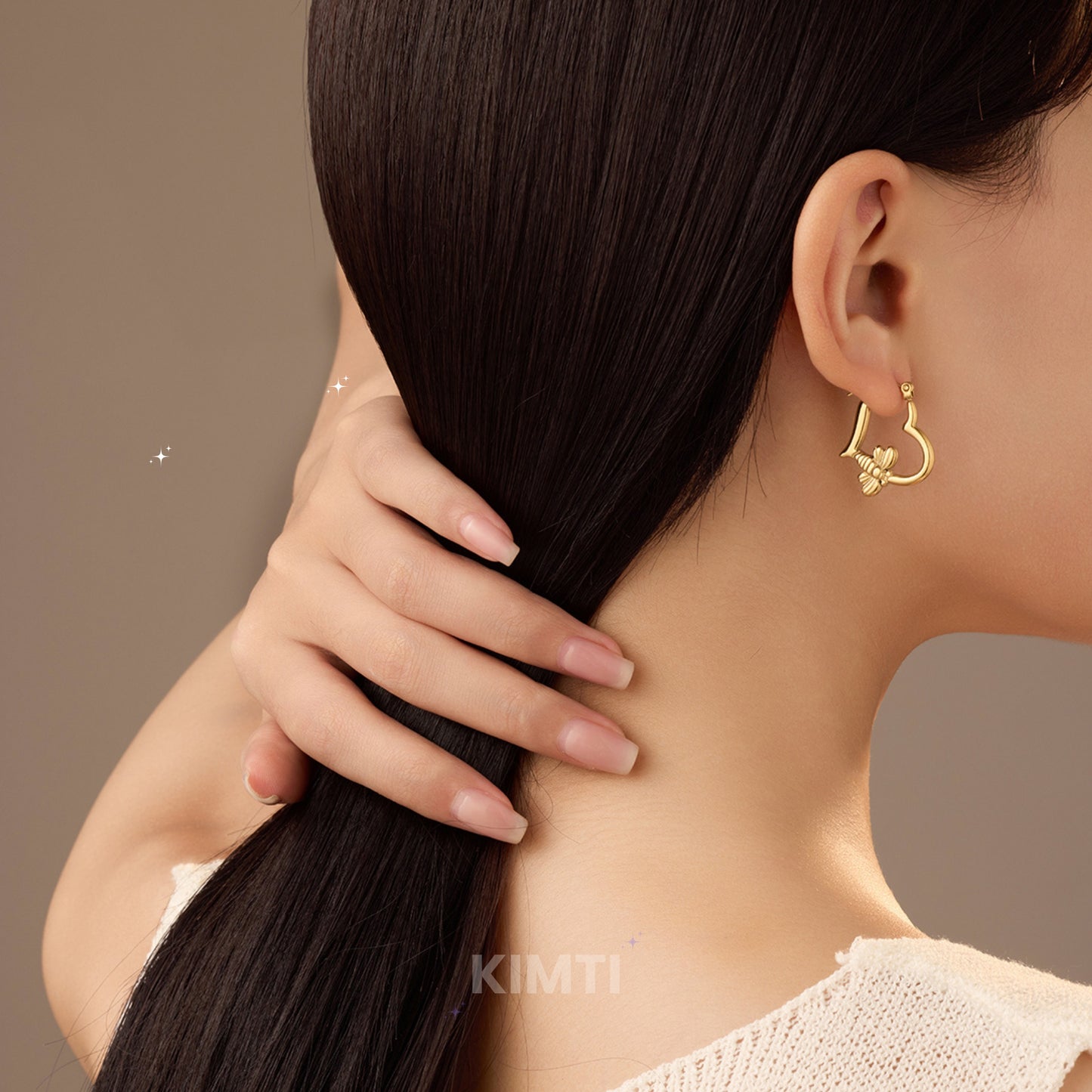 18K Gold Plated Share Falcon Hoop Anti Tarnish Earring