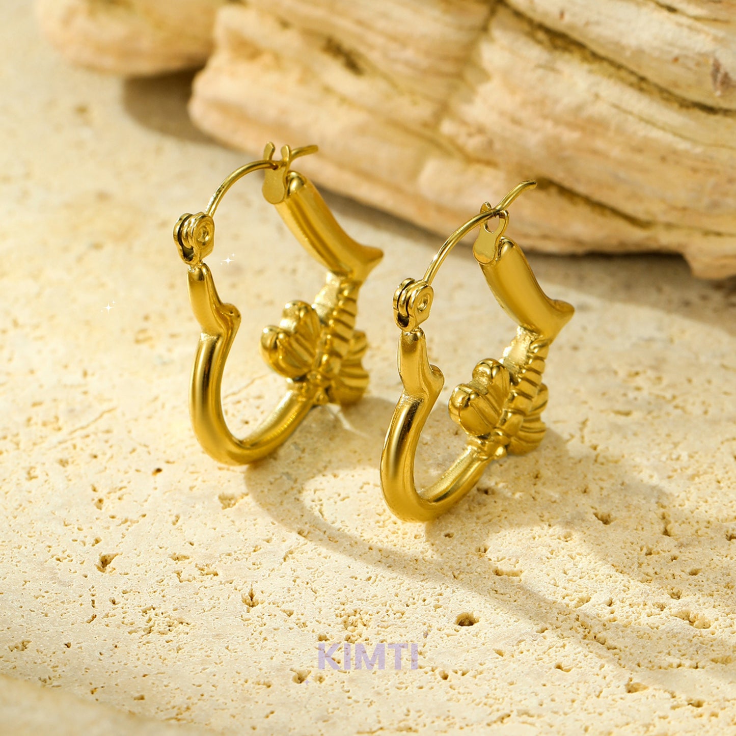 18K Gold Plated Share Falcon Hoop Anti Tarnish Earring