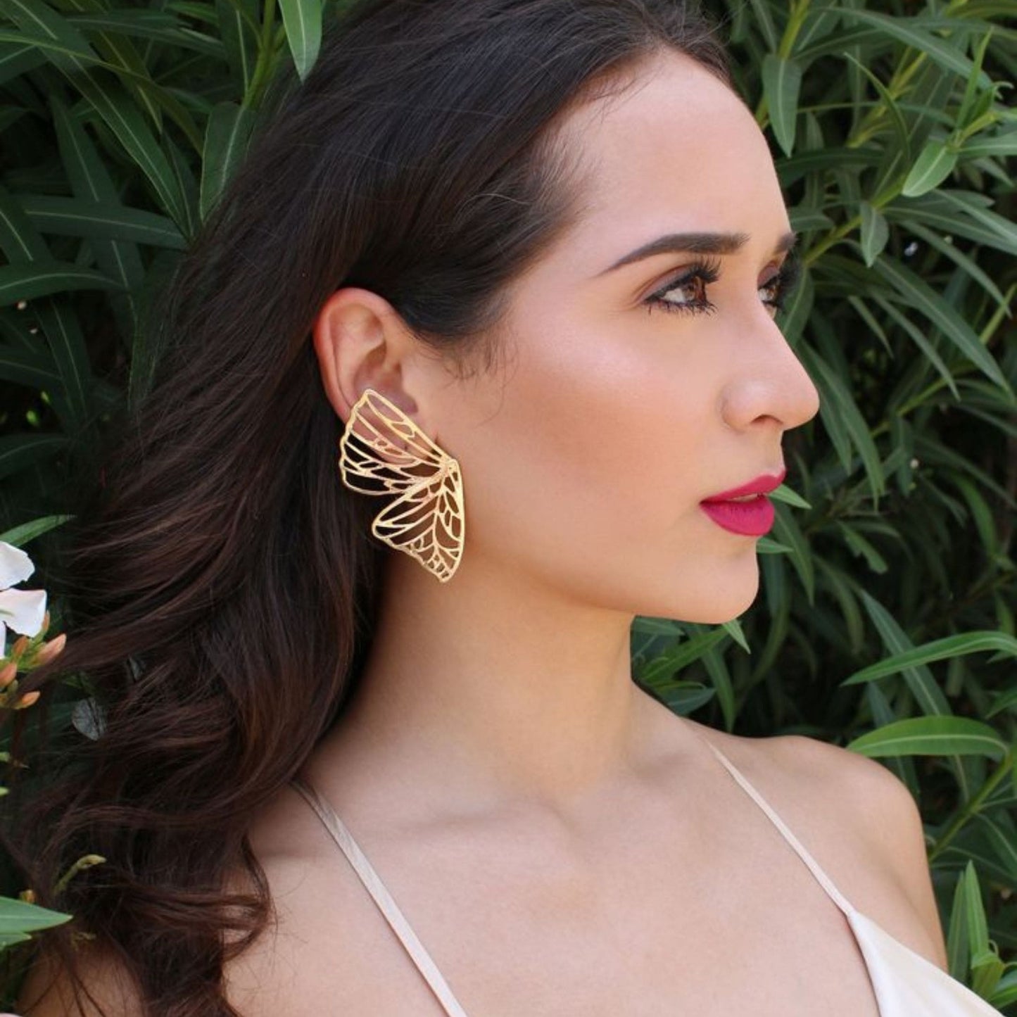 Butterfly Kiss Golden Drop Earring