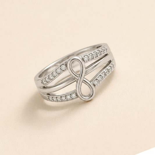 Minimalist Silver Infinity Ring
