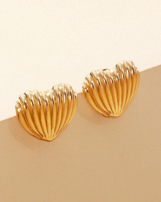 Sirena 18K Gold Plated Sculpted Studs