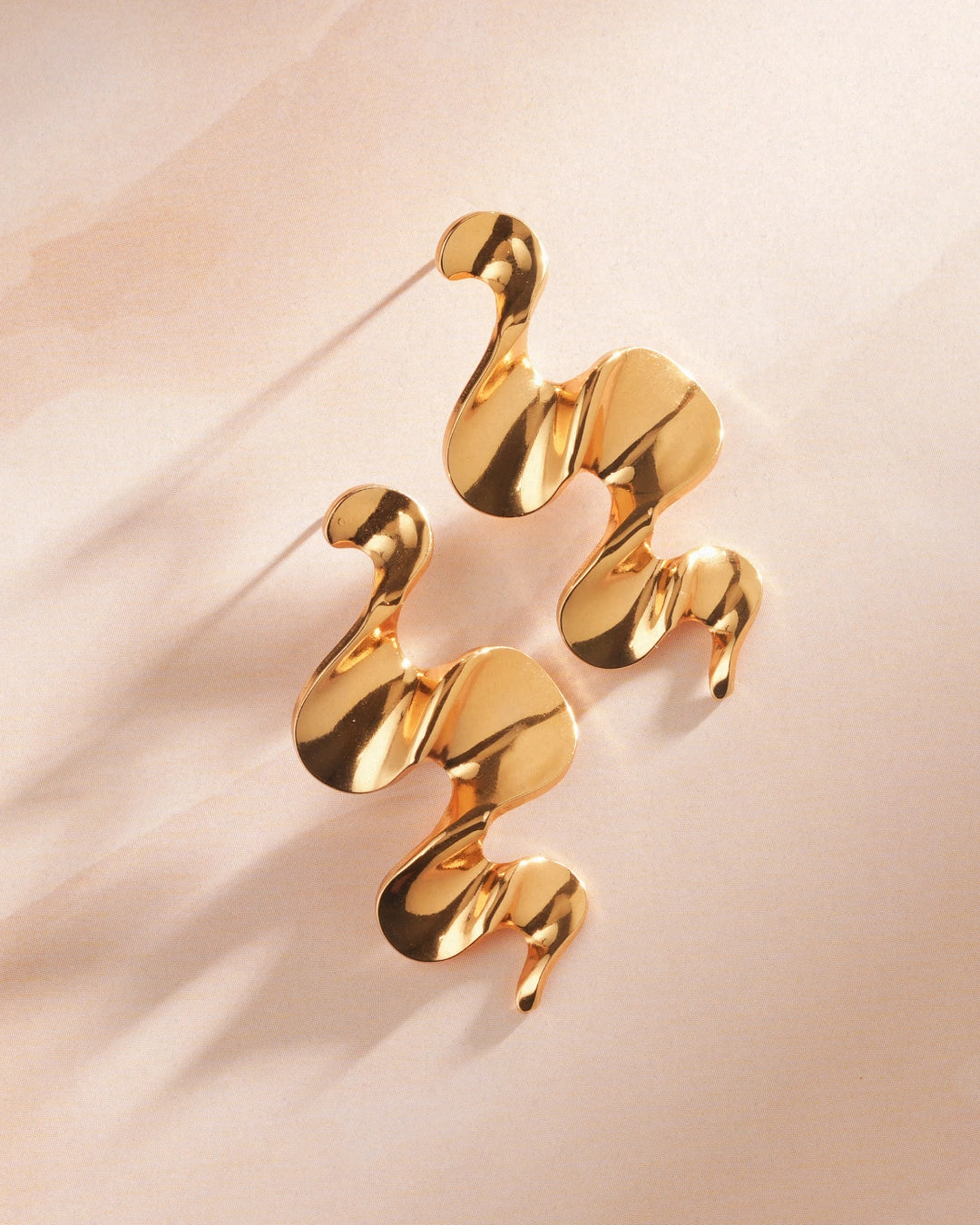 Celistra 18 K Gold Plated Soirée Earrings