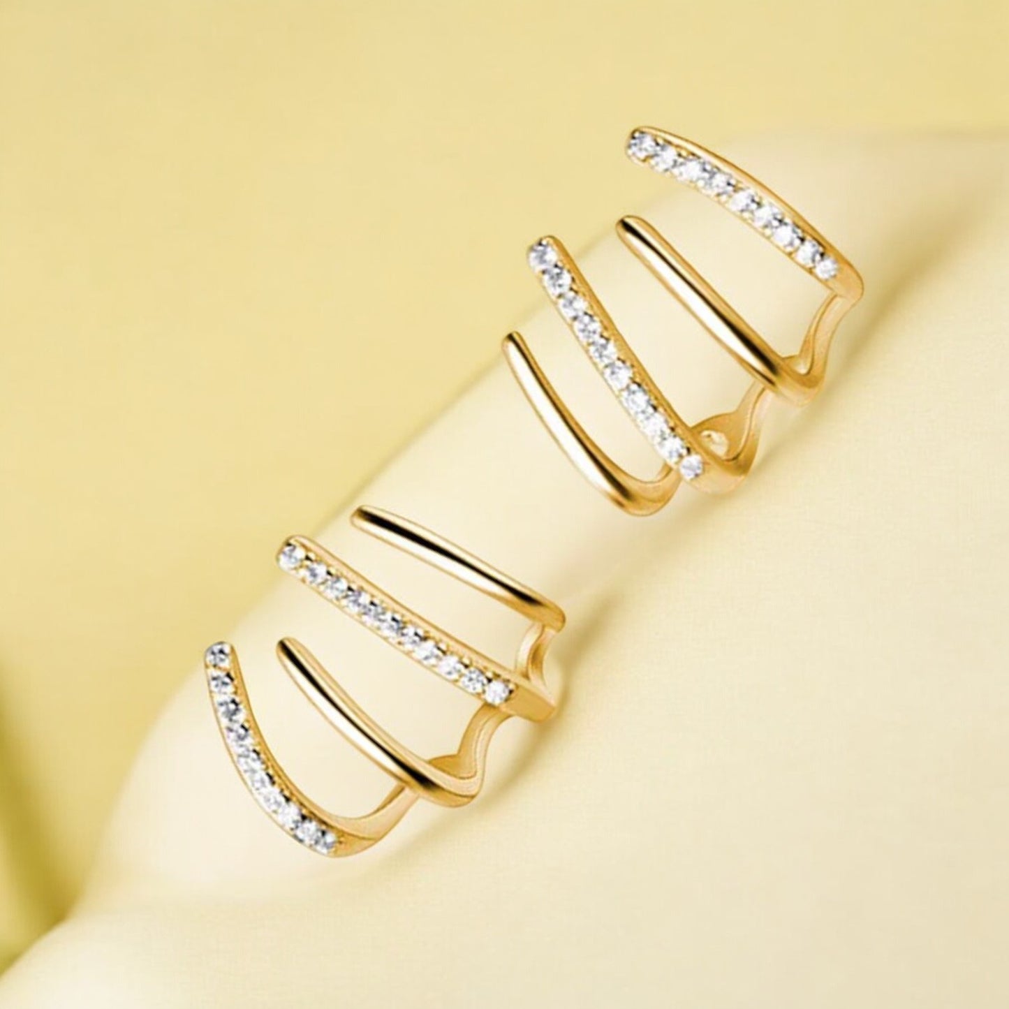Just Rs. 79 Diamond Four Claw Golden Stud Earring