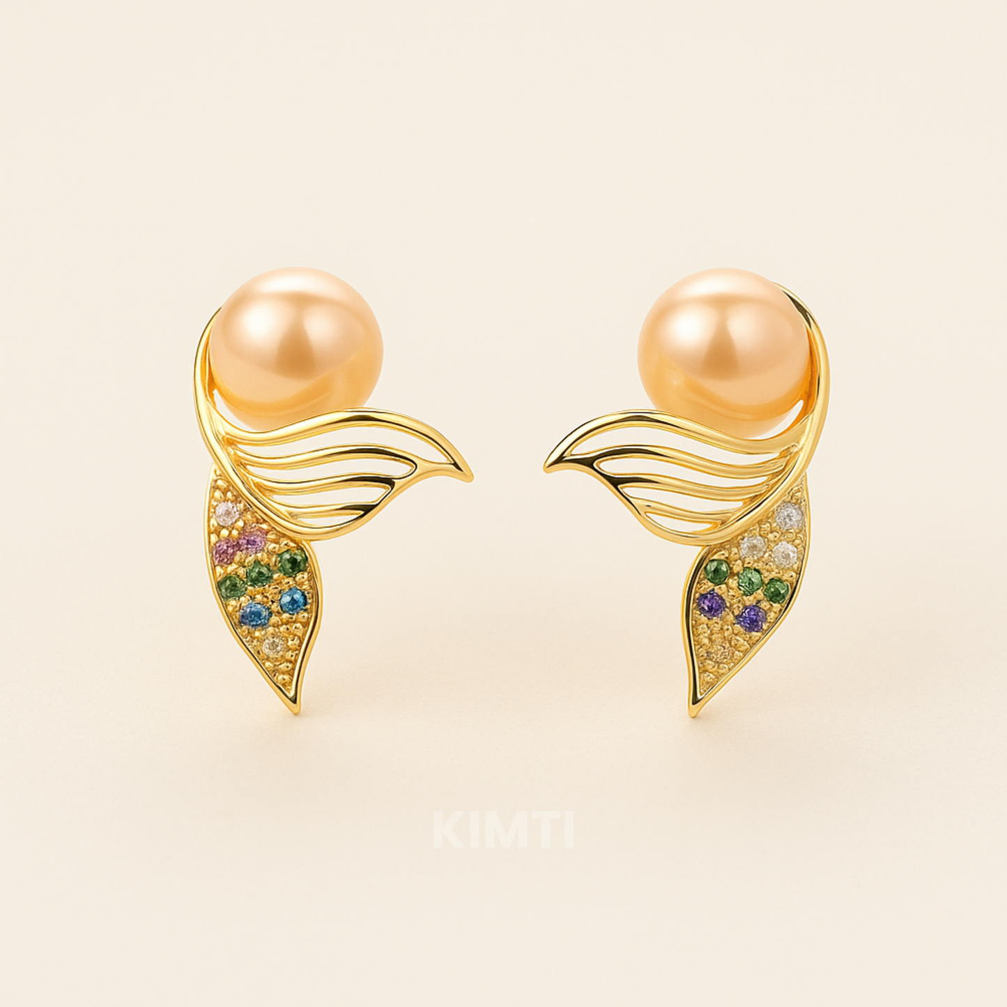 Starlit Feather Studs Earring