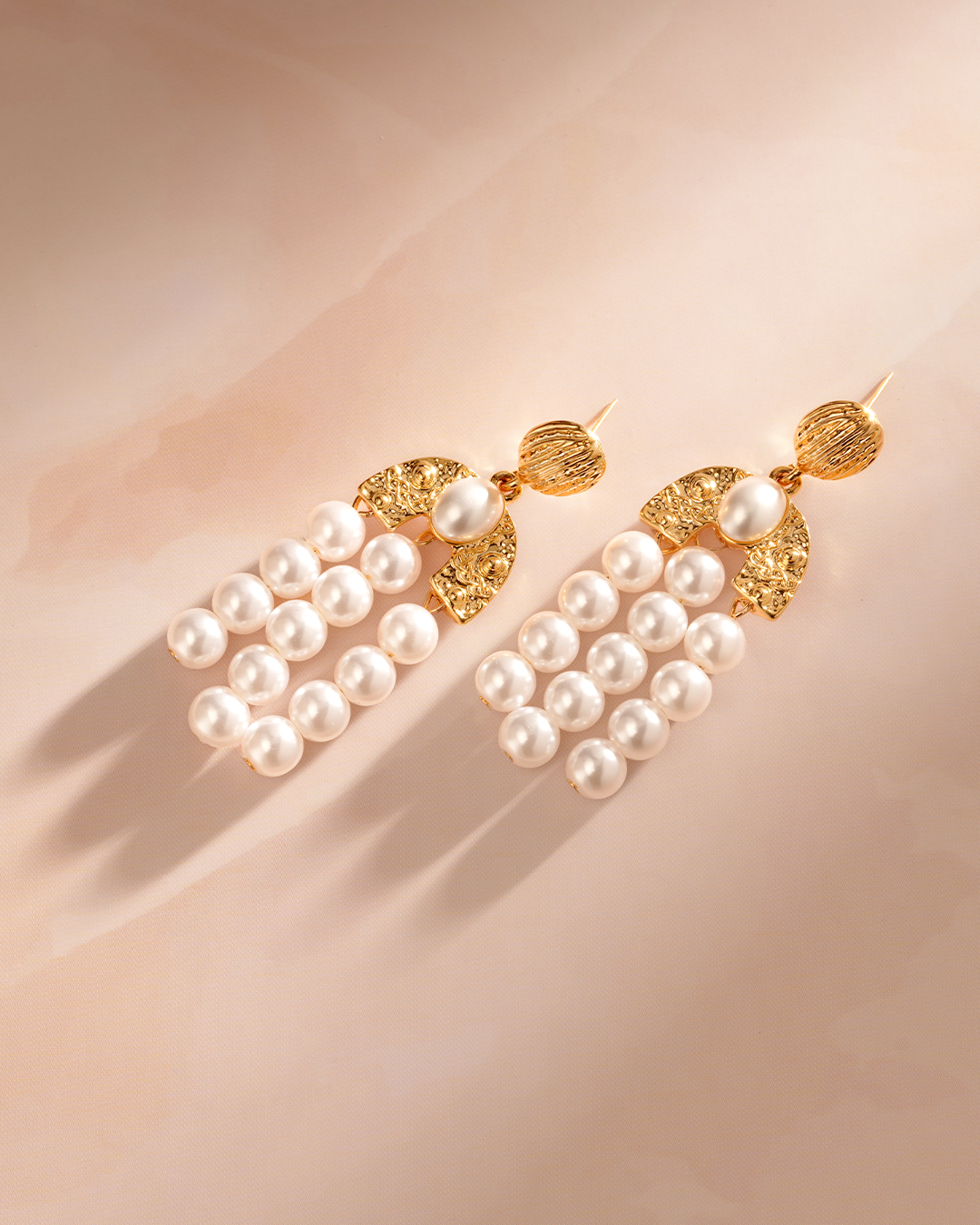 Althea 18 K Gold Plated Soirée Earrings