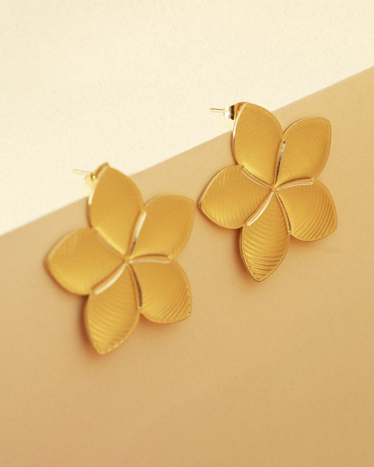 Oranthis 18K Gold Plated Sculpted Studs