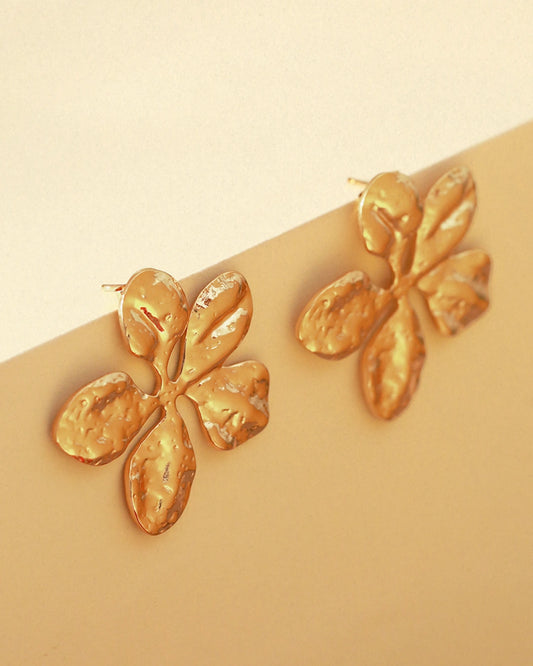 Veloura 18K Gold Plated Sculpted Studs