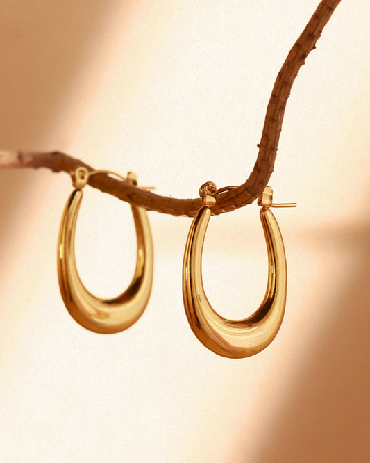 Miraan 18K Gold Plated Hoops