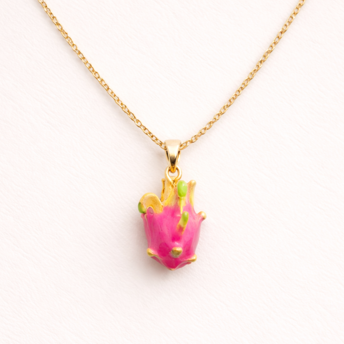 18k Gold Plated Exotica Bloom Charm Necklace