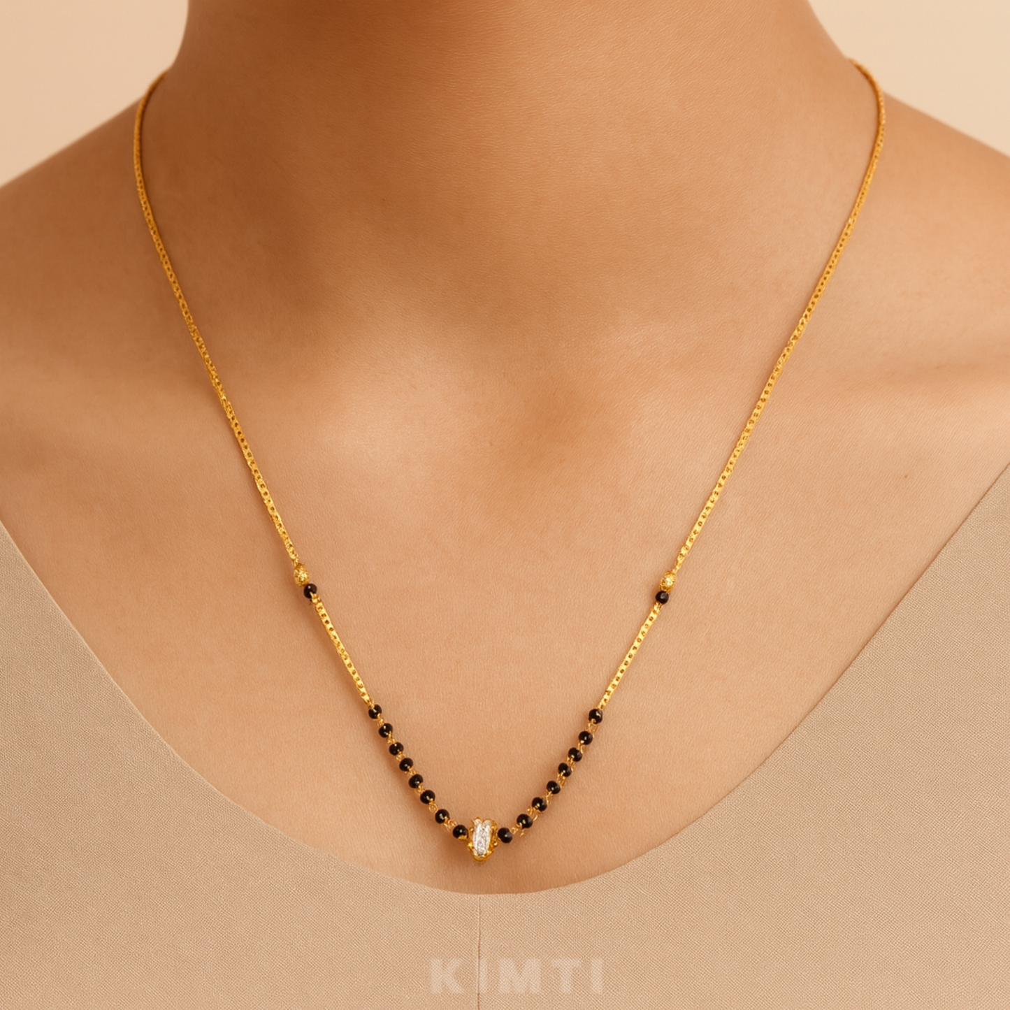 18K Gold Plated Tiny Stone Mangalsutra