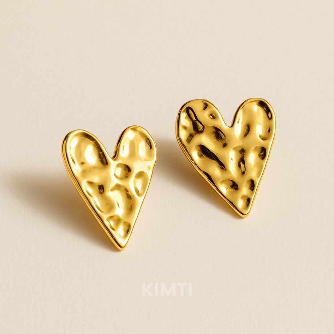 18k Gold-Plated Heart Anti Tarnish Earring