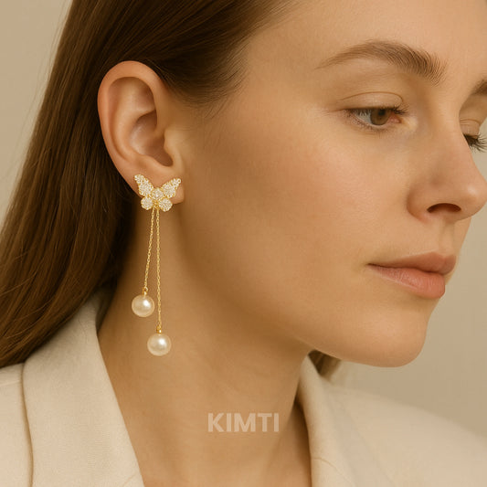 Butterfly Dangler Silver Earring