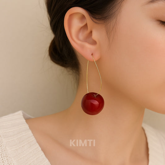 Cute Cherry Korean Dangler Earring