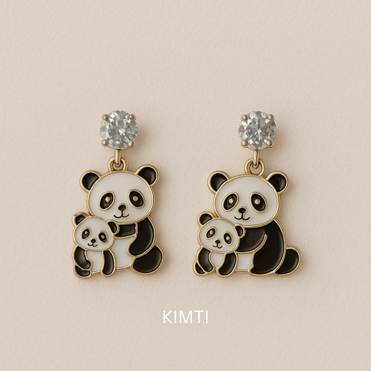 Korean Short Panda Earring