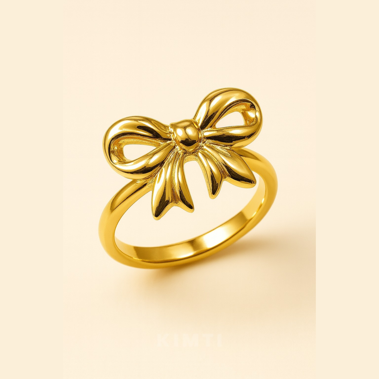 18K Gold-Plated Petite Bow Ring
