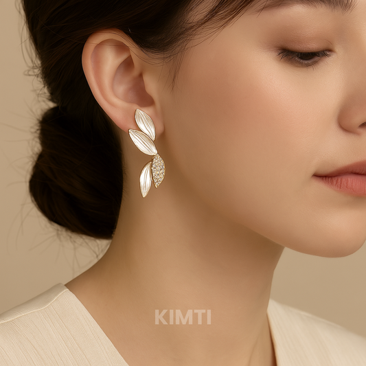Korean Leaf Dangler Earring
