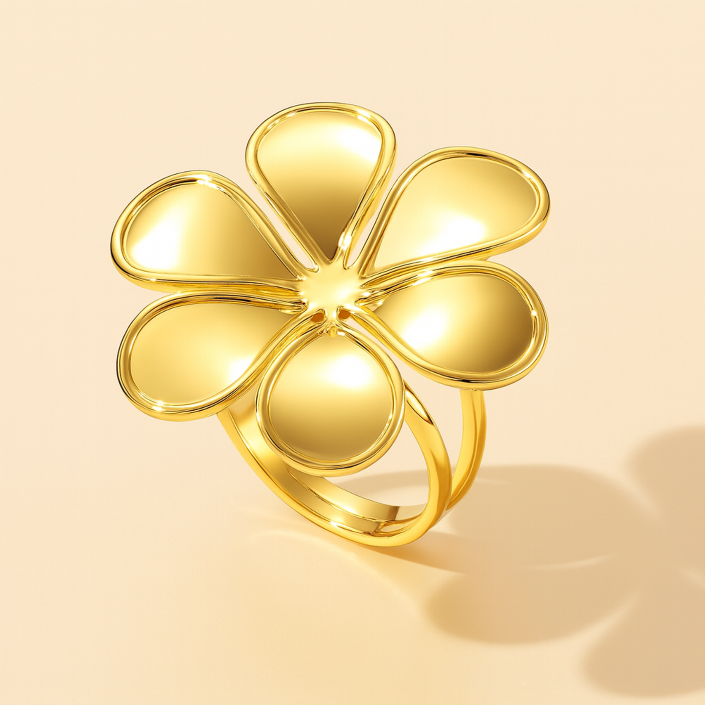 18k Gold Plated Dazzle Bloom Ring