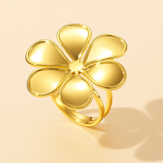 18k Gold Plated Dazzle Bloom Ring