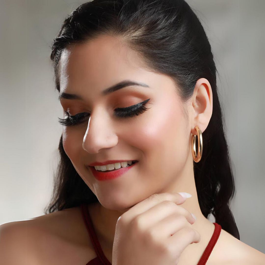 Dominique Hoop Statement Earring