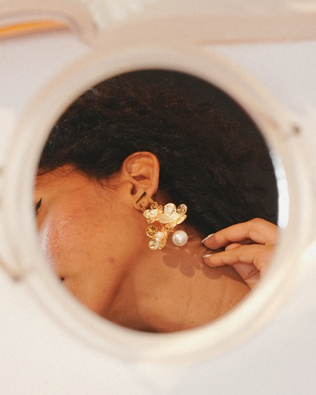 Fioris 18 K Gold Plated Soirée Earrings