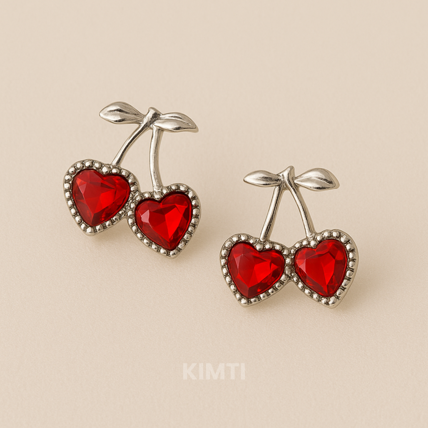 Heart Cherry Dangle Earring