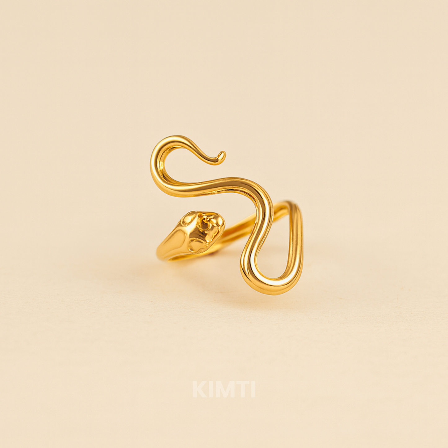 18k Gold Plated Silken Serpent Ring
