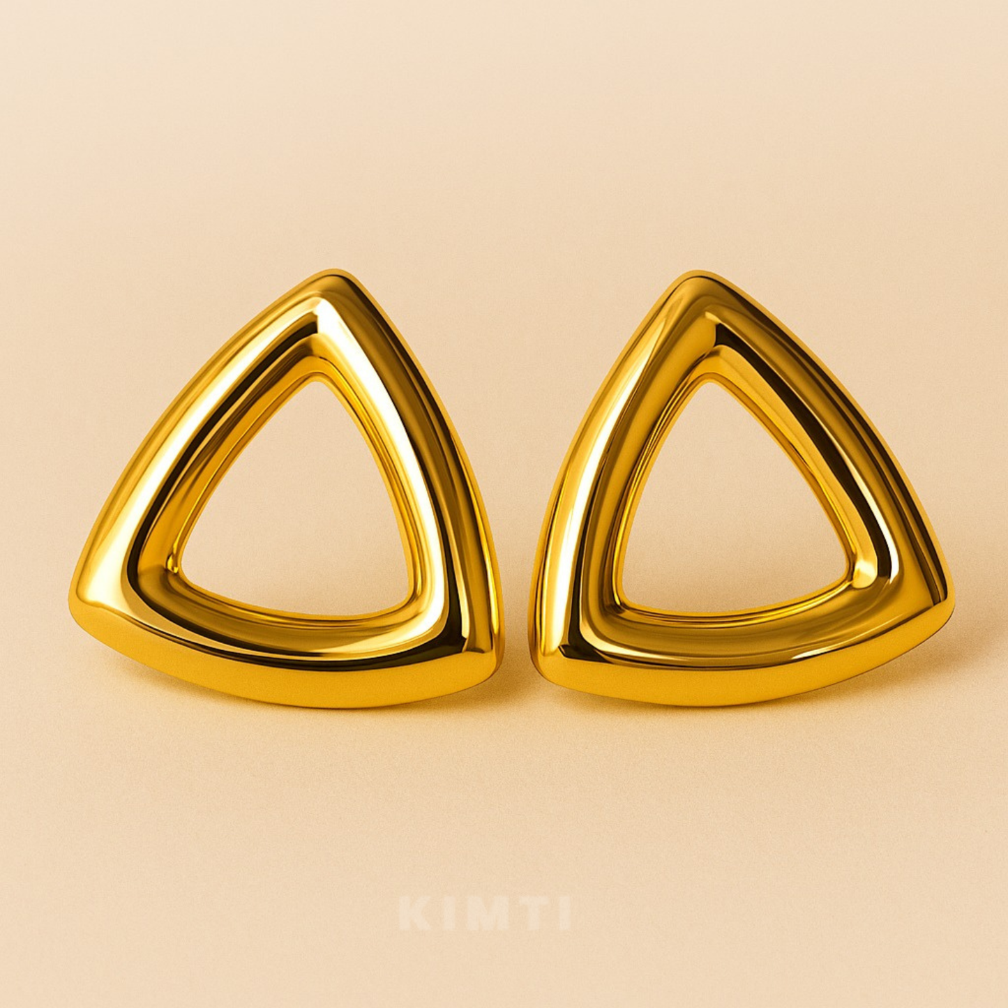 18K Gold Plated Triangular Earring