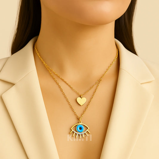 Anti Tarnish Evil Eye Necklace