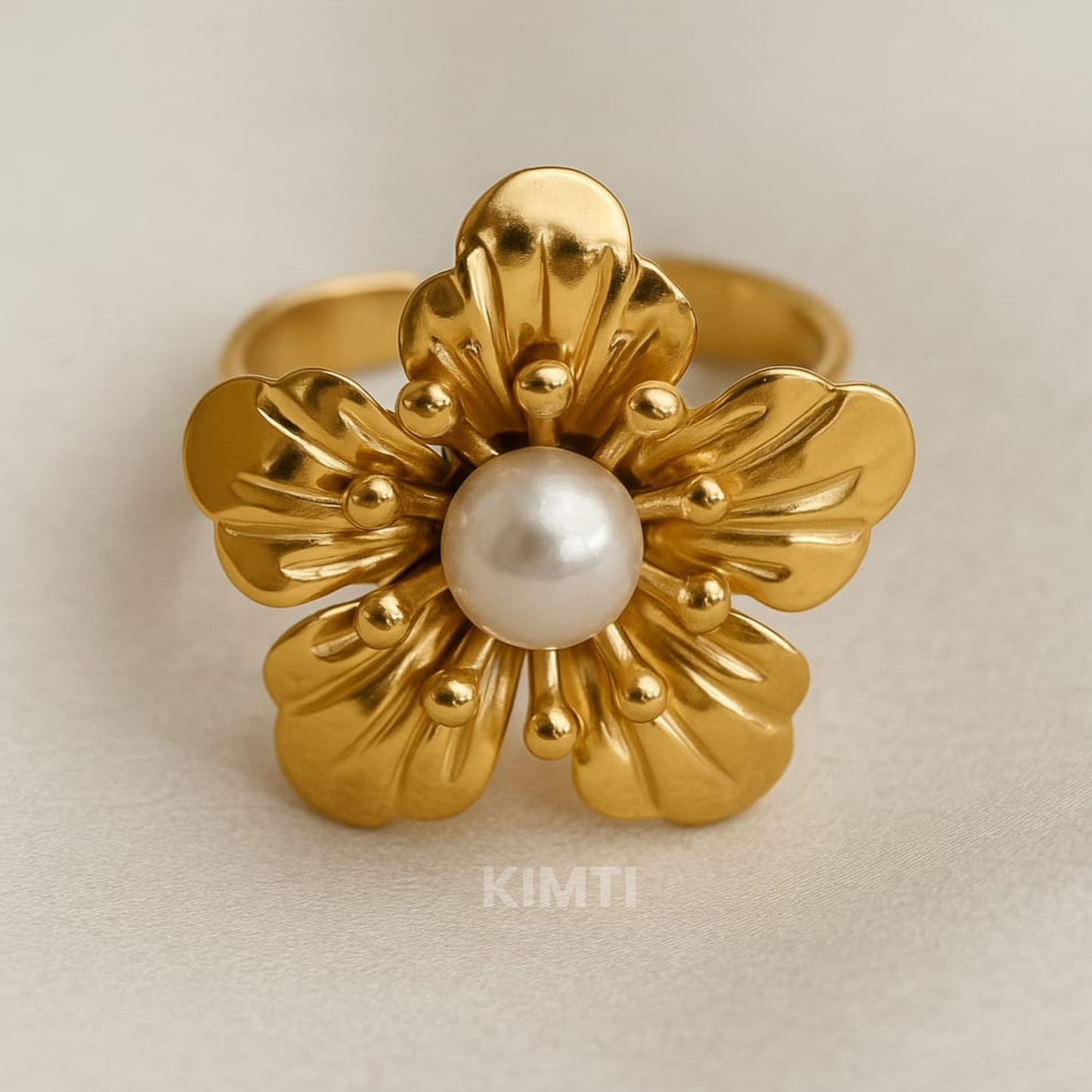 18k Gold Plated Flower Ring