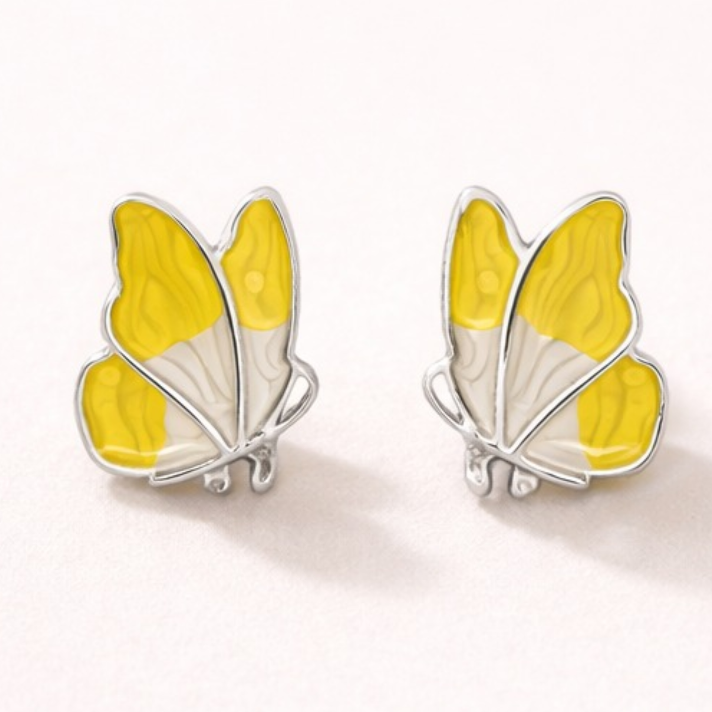 Colorful Enamel Butterfly Stud Earrings