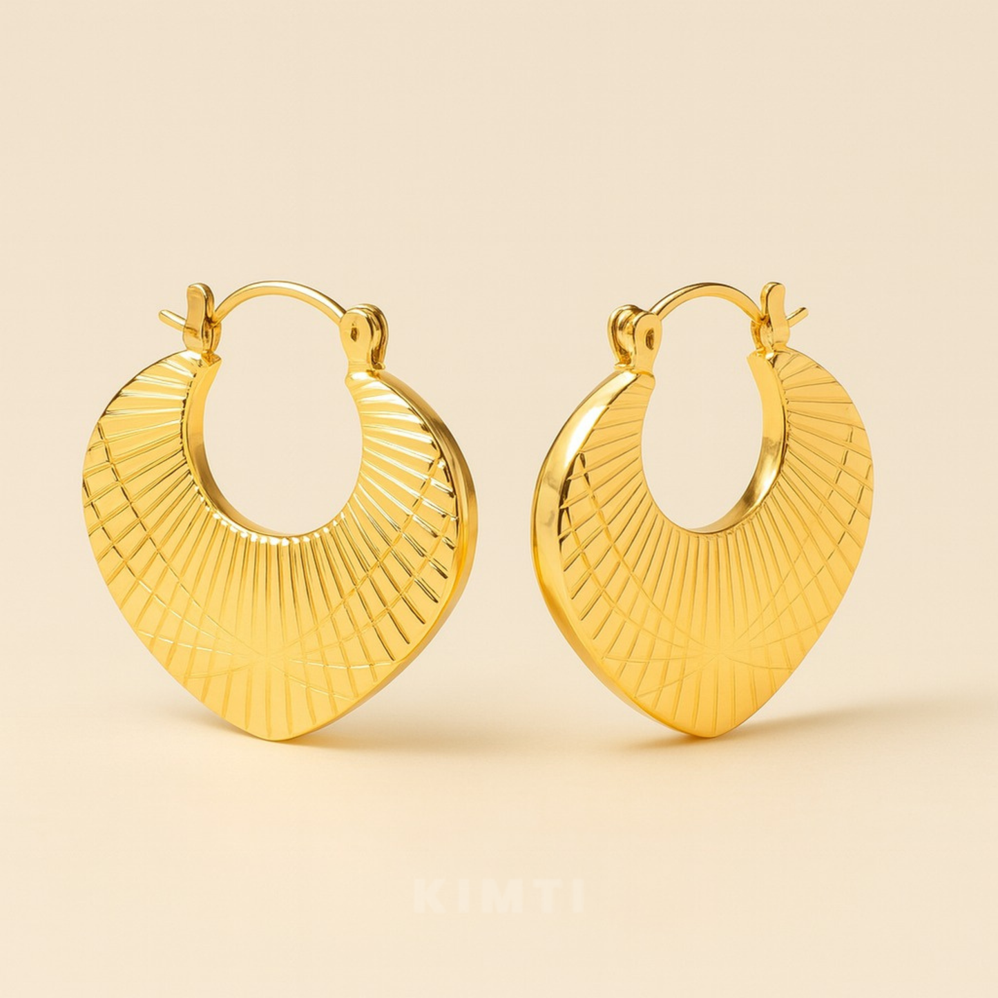 18K Gold Plated Royal Sunray Hoops
