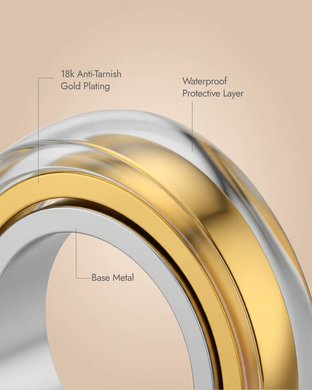 Emeris 18 K Gold Plated Soirée Earrings