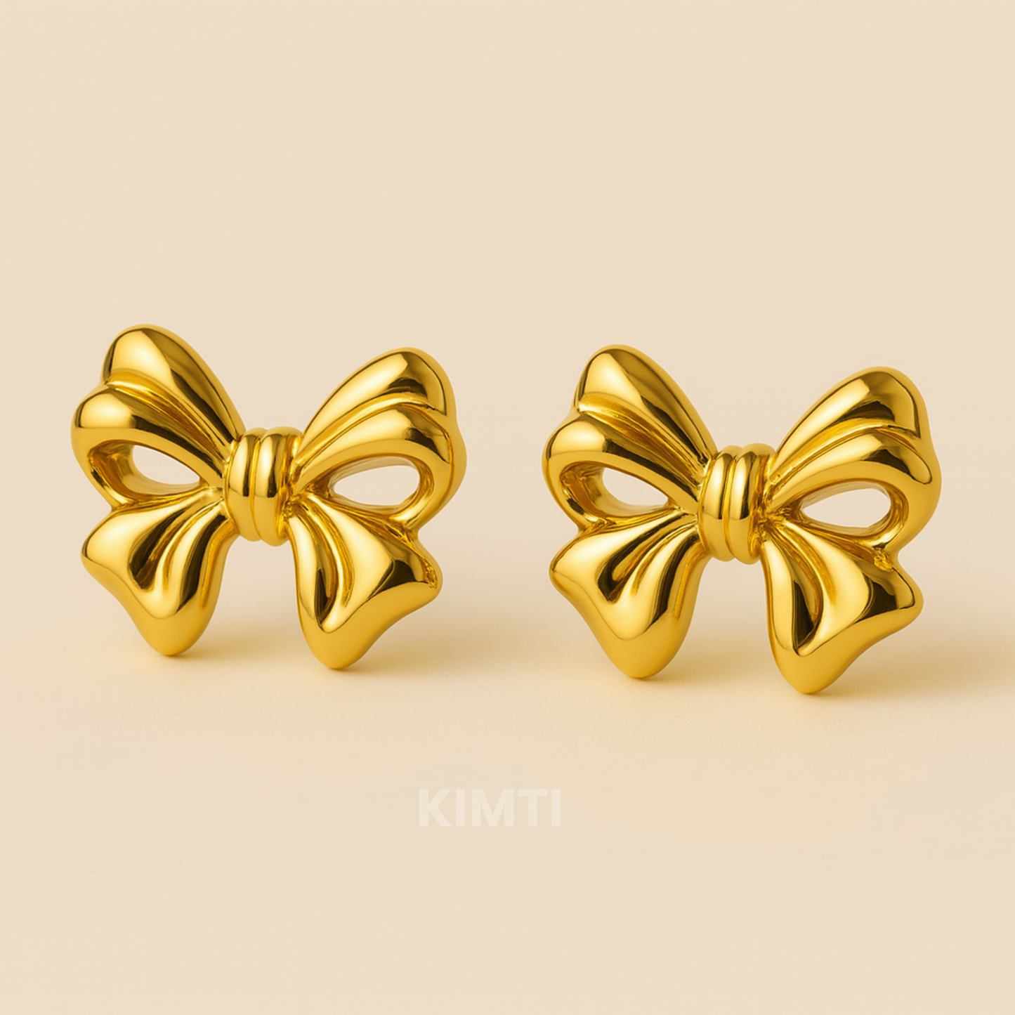18k Gold Plated Bow Anti Tarnish Earrings